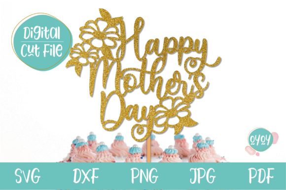 Download Happy Mother's Day Cake Topper SVG - Mother's day cake topper svg Collection