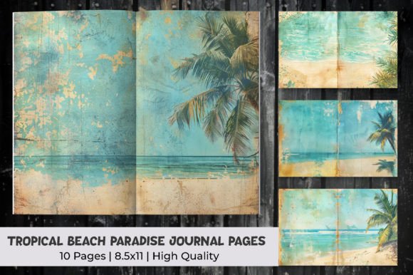 Download Tropical Beach Paradise Journal Pages - Beach paradise Collection