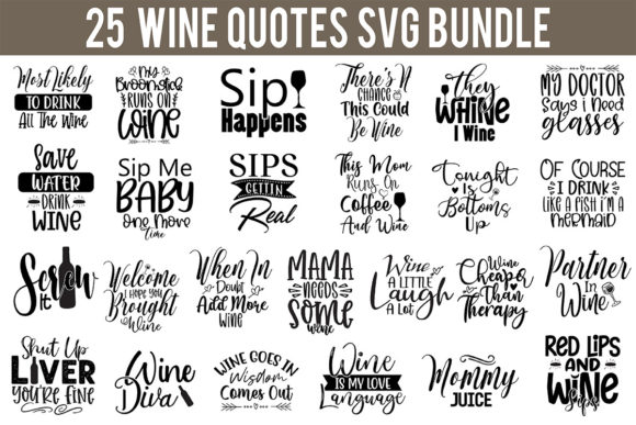 Download Wine Quotes SVG Bundle - Wine quotes svg Collection