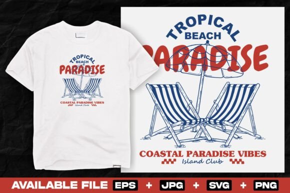 Download Vintage Tropical Beach Paradise T Shirt - Beach paradise Collection