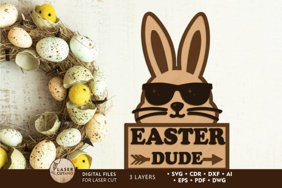 Download Easter Decorative Bunny Panel, Laser Cut - Premium Resources
