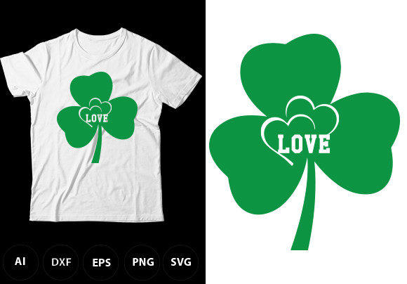 Download Lucky Love T-Shirt Design, Irish Day Tee - Irish Collection