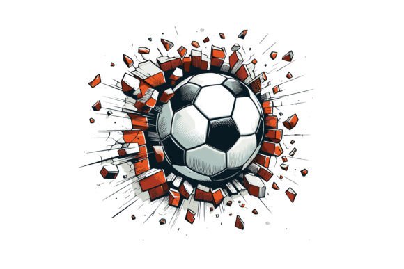 Download Soccer Ball Cracking Wall Design - Wall design Collection